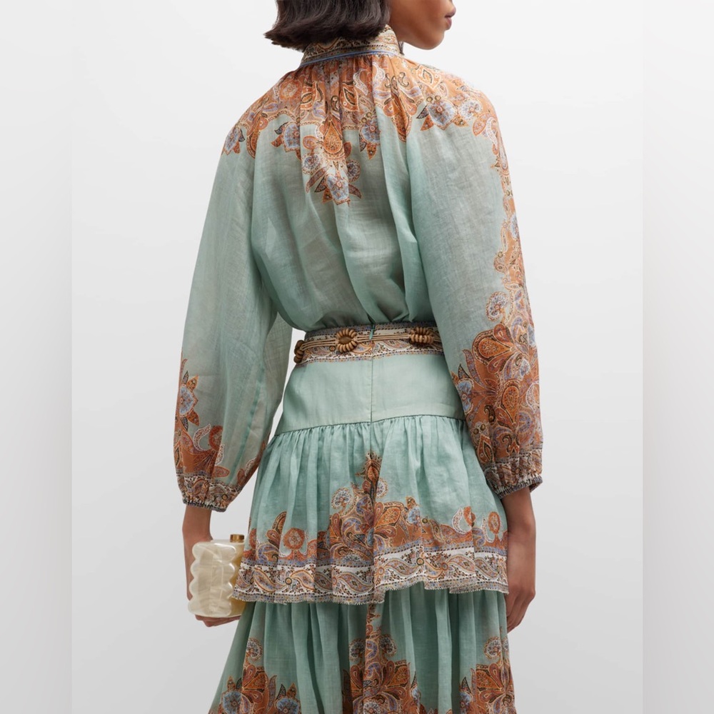 ZIMMERMANN Devi Paisley Print Skirt - Picture 9 of 16